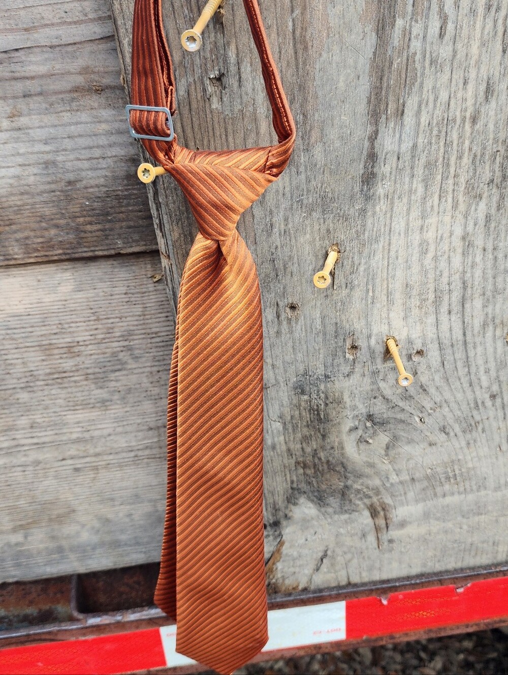 Orange Boys Tie